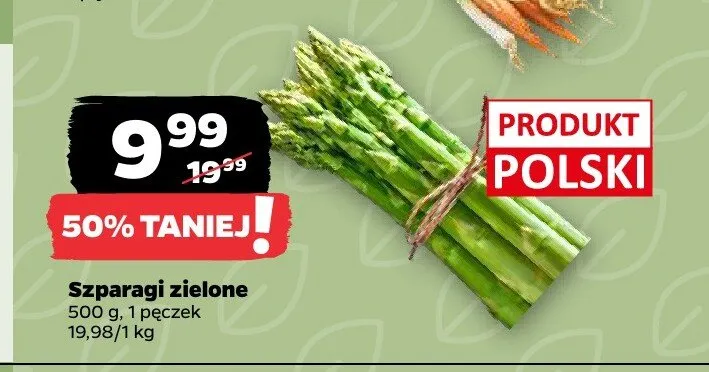 Szparagi zielone polskie promocja w Netto