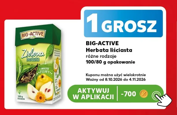 Herbata liściasta Big-Active promocja w Kaufland