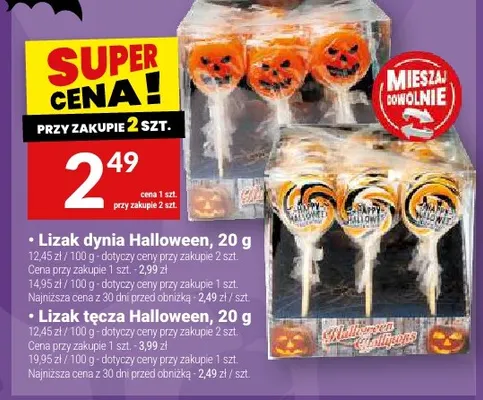 Lizak tęcza Halloween promocja w Twój Market