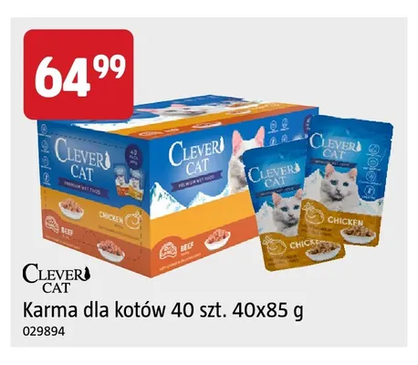 Karma dla kotów 40-pak Clever Cat promocja w Jula