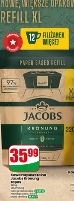 Kawa rozpuszczalna Jacobs Krönung zapas promocja w Dino