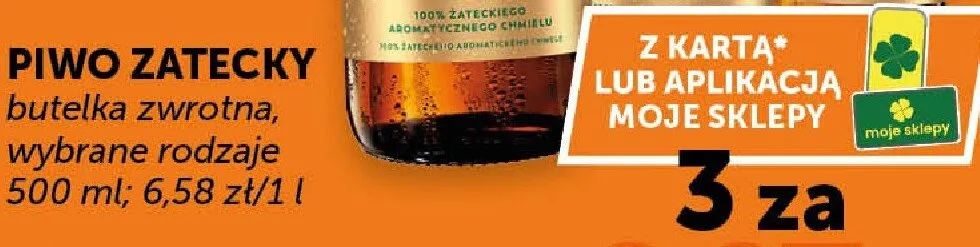 Piwo Żatecky wybrane rodzaje promocja w Euro Sklep