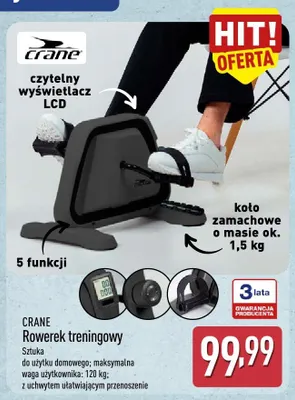 Rowerek treningowy CRANE promocja w Aldi