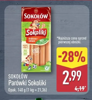 Parówki Sokoliki Sokołów promocja w Aldi