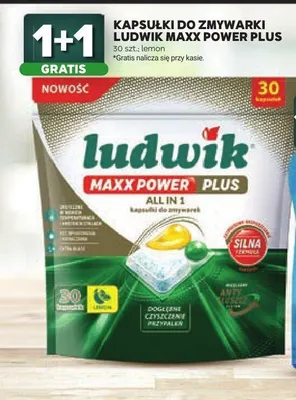 Kapsułki do zmywarki Ludwik Maxx Power Plus Lemon promocja w Stokrotka