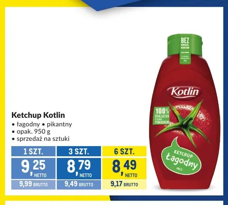Ketchup pikantny Kotlin promocja w Makro