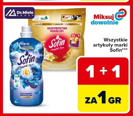 Kapsułki do prania Sofin Complete Care promocja w Carrefour