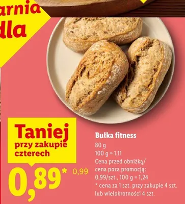 Bułka fitness Piekarnia Lidla promocja w Lidl