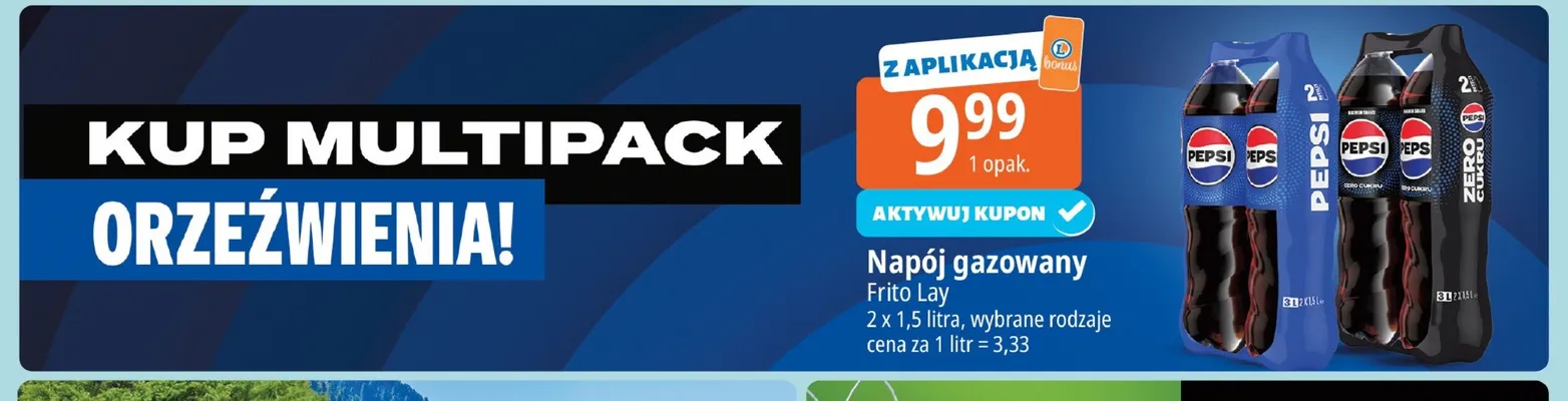 Napój gazowany Pepsi Zero Cukru 2-pak 1,5l promocja w Leclerc