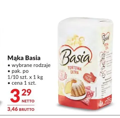Mąka Basia Tortowa Extra promocja w Makro