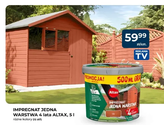 Impregnat jedna warstwa 4 lata 5l promocja w PSB Mrówka