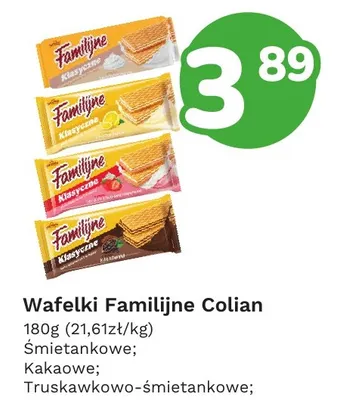 Wafelki truskawkowo-śmietankowe Familijne Colian promocja w Limonka