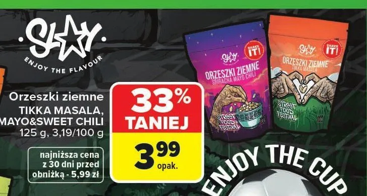 Orzeszki ziemne Mayo & Sweet Chili Slay promocja w Carrefour