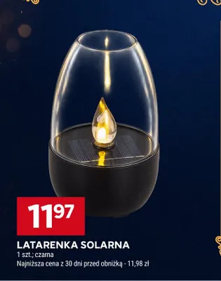 Latarenka solarna czarna promocja w Stokrotka