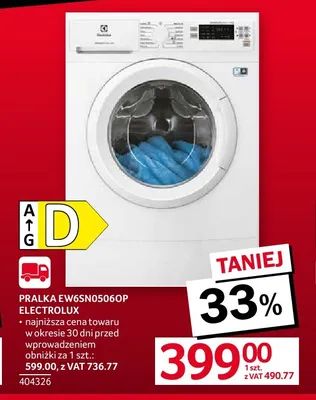 Pralka EW6SN0506 op Electrolux promocja w Selgros
