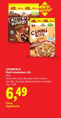 Płatki śniadaniowe Choco Kulki Crownfield XXL promocja w Lidl