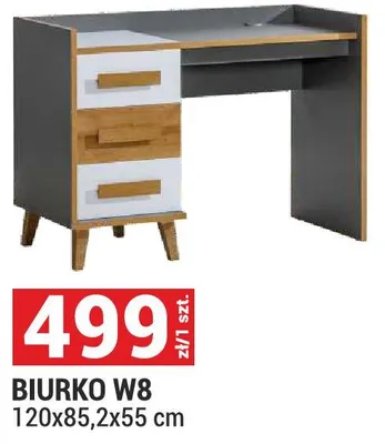 Biurko W8 System Werso 120x85,2x55cm promocja w Merkury Market