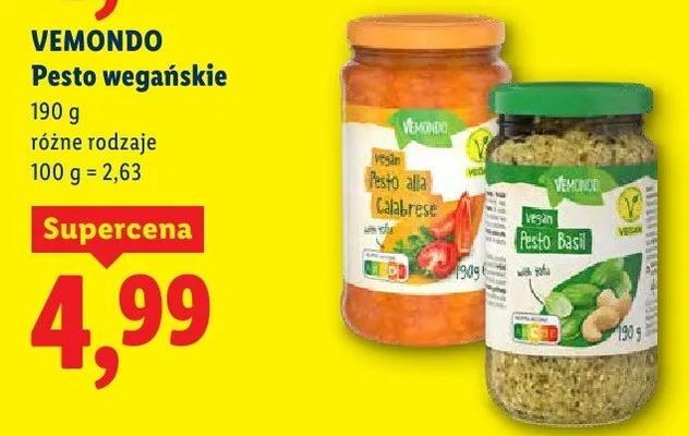 Pesto wegańskie promocja w Lidl