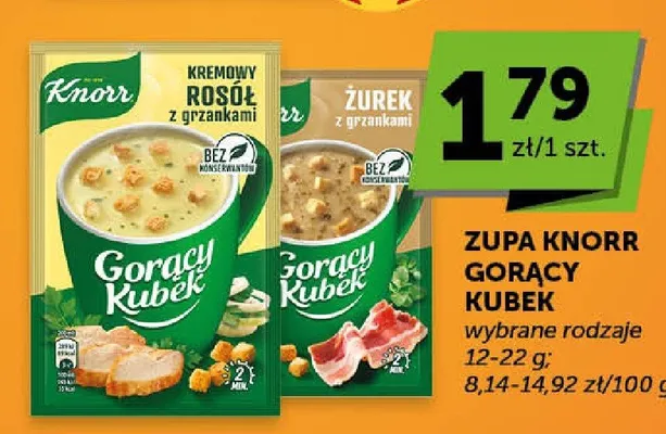 Zupa Żurek z grzankami Knorr Gorący Kubek promocja w Euro Sklep