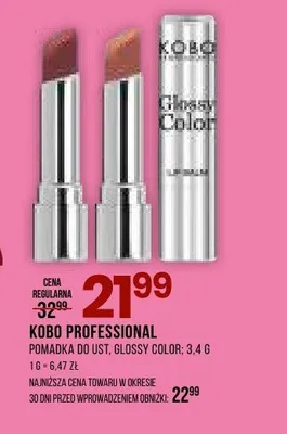 Pomadka do ust Glossy Color KOBO PROFESSIONAL promocja w Drogerie Natura
