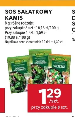 Sos sałatkowy koperkowo-ziołowy Kamis promocja w Stokrotka