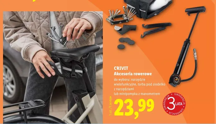 Minipompka z manometrem Crivit promocja w Lidl