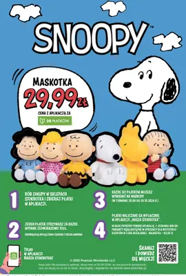Maskotka Snoopy promocja w Stokrotka