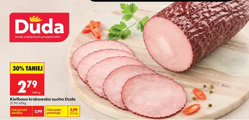 Kiełbasa krakowska Dolina dobra promocja w Biedronka
