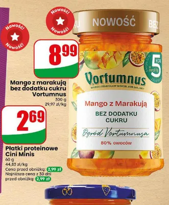 Mango z marakują bez dodatku cukru Vortumnus promocja w Dino