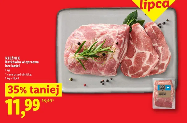 Karkówka wieprzowa bez kości Rzeźnik promocja w Lidl
