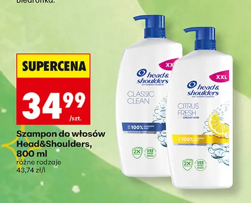 Szampon do włosów Head & Shoulders Citrus Fresh promocja w Biedronka