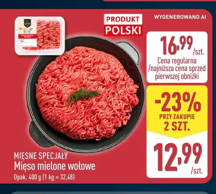 Mięso mielone wołowe Mięsne Specjały promocja w Aldi