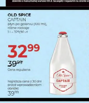 Płyn po goleniu Old Spice Captain promocja w Drogerie Jawa