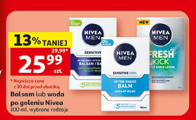 Balsam po goleniu Nivea Men Sensitive Cool promocja w Auchan