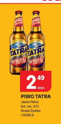 Piwo Tatra Jasne Pełne promocja w Chorten