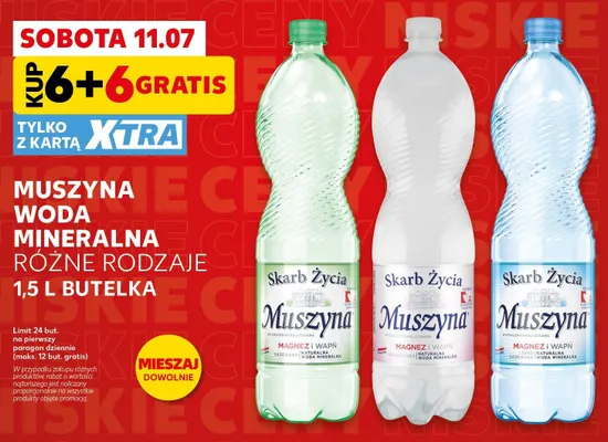 Woda mineralna Muszyna Skarb Życia lekko gazowana promocja w Kaufland