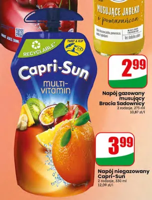 Napój niegazowany Capri-Sun Multivitamin promocja w Dino