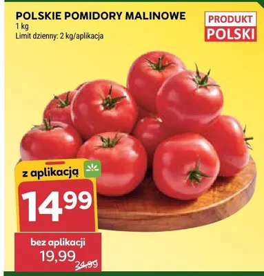 Pomidory malinowe polskie promocja w Stokrotka