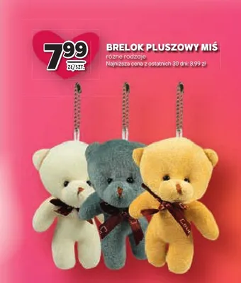 Brelok pluszowy miś różne rodzaje promocja w Stokrotka