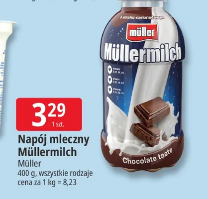 Napój mleczny Müllermilch Müller promocja w Leclerc