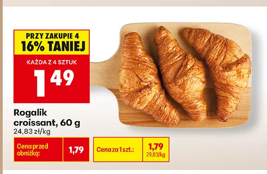Rogalik croissant promocja w Biedronka