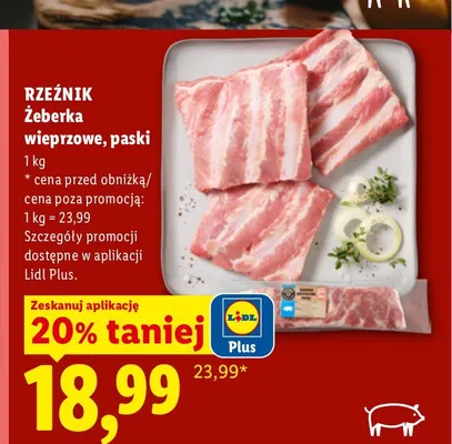 Żeberka wieprzowe paski Rzeźnik promocja w Lidl