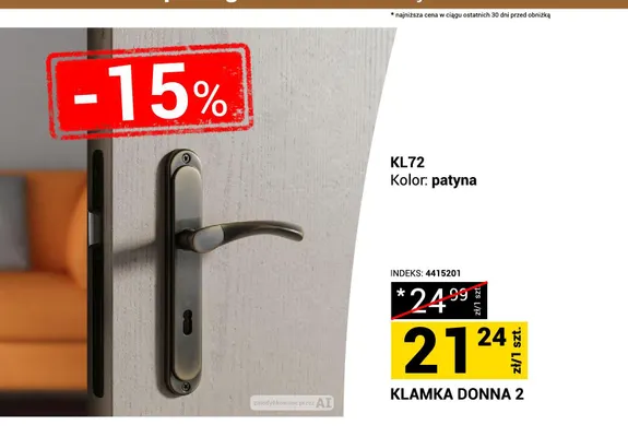 Klamka Donna promocja w Merkury Market