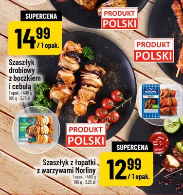 Szaszłyk drobiowy z boczkiem i cebulą promocja w POLOmarket