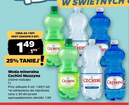 Woda mineralna Cechini Muszyna promocja w Netto