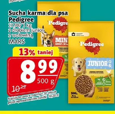 Sucha karma dla psa z drobiem junior Pedigree promocja w Prim Market