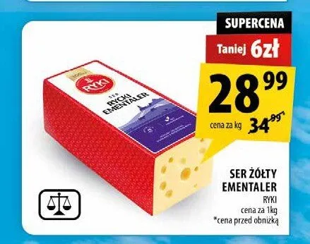 Ser żółty Ementaler Ryki promocja w Arhelan