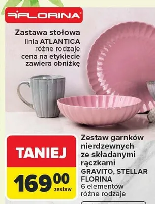 Zestaw garnków nierdzewnych ze składanymi rączkami GRAVITO, STELLAR różne rodzaje promocja w Carrefour