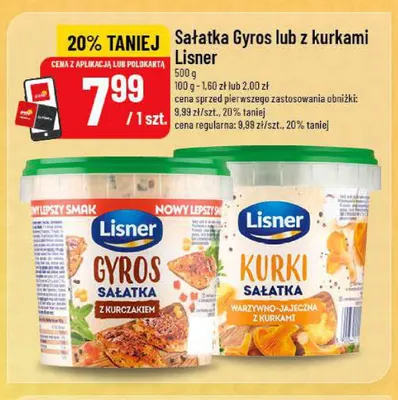 Sałatka Gyros Lisner promocja w POLOmarket