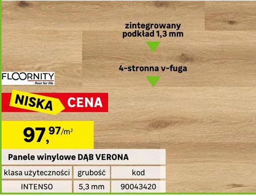 Panele winylowe DĄB VERONA promocja w Leroy Merlin
